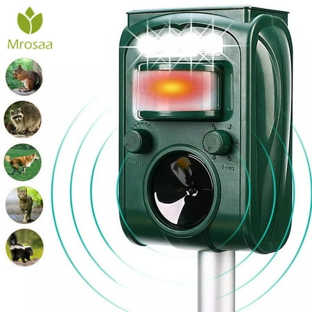 Kcasa Garden Solar Powered Ultrasonic Outdoor Animal Pest Repeller Motion Sensor Flash Light Dog Cat Raccoon Rabbit Animal Dispeller Walmart Canada