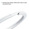 thumbnail image 4 of Uxcell Split Keychain Rings, 30mm/1.2 inch Round Flat Key Holder, White, 24Pcs, 4 of 5