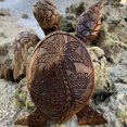 thumbnail image 3 of Turtle Wood Carving Hawaiian Turtles Wooden Hand Carved Turtle Tortoise Statue Simulation Animal Resin Garden Decor, 3 of 10
