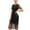 Black, variant on Flapper Dresses 1920S Dresses For Women,Crew Neck Great Gatsby Dresses With Sleeve Roaring 20S Dress For Harlem Nights Gold L