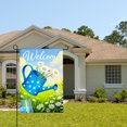 thumbnail image 2 of Amhnf Welcome Blue Polka Dot Watering Can With Daisies Garden Flag For Home Outdoor Garden Yard Decor 12x18 inch, 2 of 5