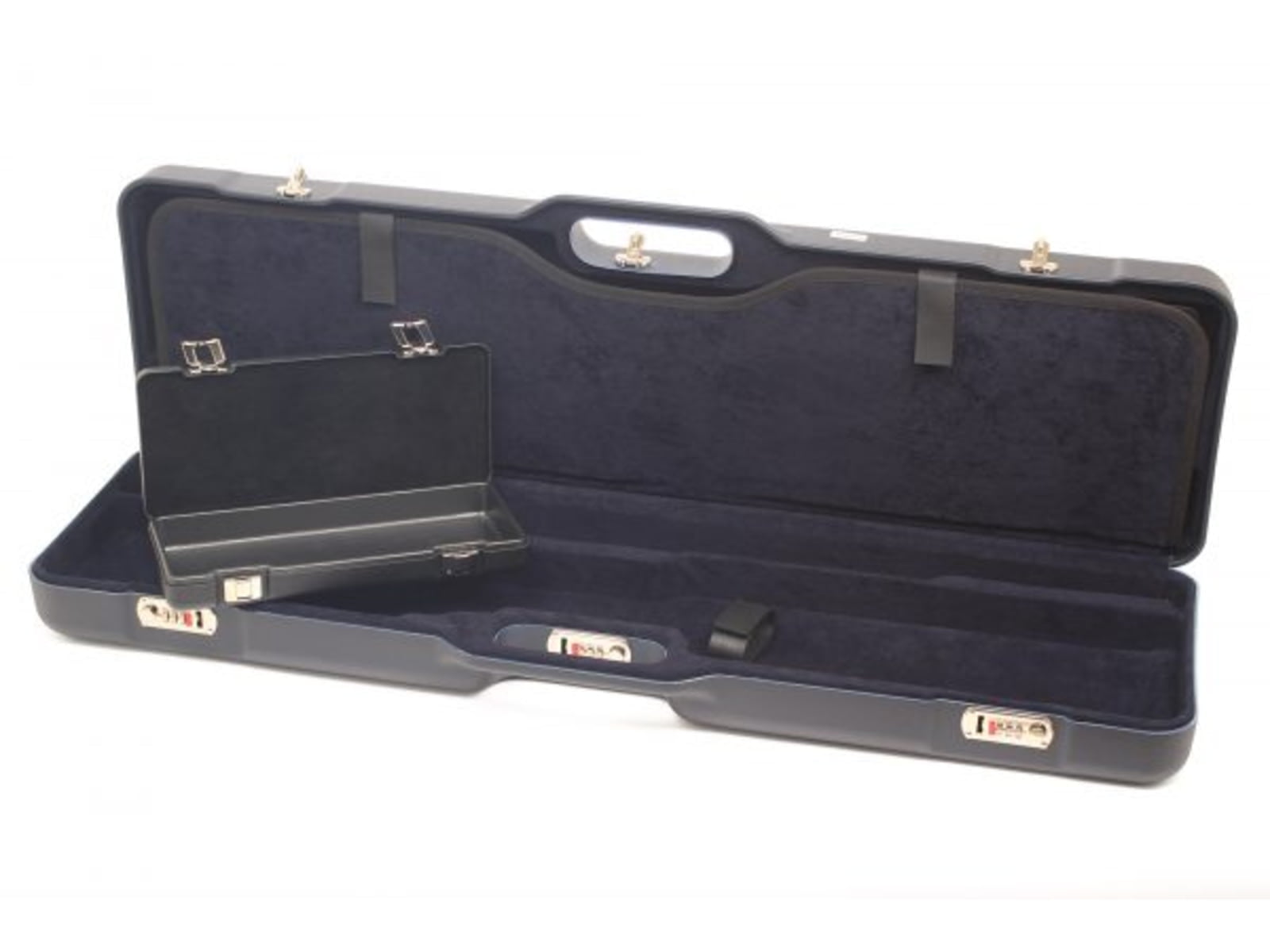 Negrini UNICASE Two Shotgun Travel Case, Navy/Navy, L37.75in x H10.6in x D4.9in