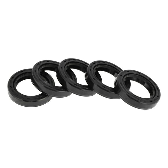 Sellos de aceite universales Unique Bargains TC de doble labio con resorte de acero, anillo de sello para eje rotativo 24x35x7mm alta presión caucho NBR negro 5 Pcs