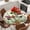 Green, variant on Pink Pumpkins Fall Round Tablecloth, Fitted Table Cover with Elastic for 36"-44" Round Tables, Thanksgiving Botanical Leaves Beige Table Cloth Outdoor Indoor Dinning Party Waterproof Tablecloths