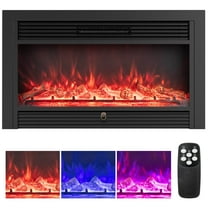 Costway 36" Electric Fireplace Insert 1500W Recessed Fireplace Heaterwith Remote Control