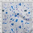 thumbnail image 4 of oneOone Cotton Cambric Medium Blue Fabric Marble Chips Dress Material Fabric Print Fabric By The Yard 42 Inch Wide, 4 of 4