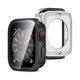 thumbnail image 1 of wonima44 2 in 1 Case [2-Pack] Compatible with Apple Watch Series 9 8 7 45mm with Built-in Screen Protector, Straight Edge Hard PC Full Body Protective Cover for iWatch 45mm, Matte Black/Matte Silver, 1 of 1