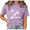 1-Purple, variant on Giffimy Women's Purple Floral Book Line Art Vintage Washed T-Shirt Short Sleeve Relaxed Fit Top
