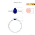 thumbnail image 5 of ANGARA Natural Bezel-Set Pear-Shaped 1.1 ct Tanzanite Ring with Diamonds in 14K White Gold for Women (Size-8x6mm) | December Birthstone, Anniversary, Jewelry Gift for Women | Natural Tanzanite Ring, 5 of 10