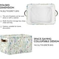 thumbnail image 2 of Coolnut Colorful Flowers Foldable Canvas Storage Bin, Sturdy Fabric Storage Basket with Handles, Storage Cube Box for Organizing Shelf Nursery Toy Closet 1PCS#641 Home Decor, 2 of 7