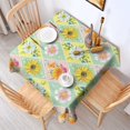 thumbnail image 2 of Pioneer Flower Floral Print Pattern Square Tablecloth,Waterproof Square Table Cover,Wipeable Spillproof Washable Table Cover for Home Kitchen Party Decor 52"x52"(132x132cm), 2 of 6