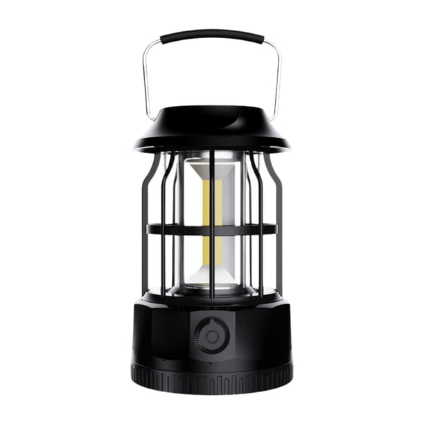 Lámpara de tienda de campaña con linterna para acampar, luces colgantes para exteriores, linternas portátiles, linterna de iluminación para acampar Negro