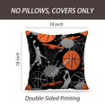 thumbnail image 2 of LALILO Throw Pillow Covers Basketball Game Sports Ball Basket Cushion Cover 18" x 18", 2 Pack, 2 of 6
