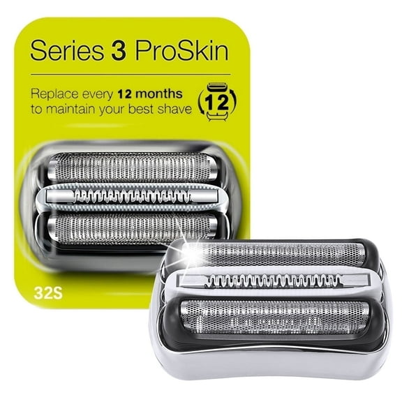 Braun 32S Replacement Shaving Heads for Braun Electric Series 3, Compatible with Models 310s,3000s,3010s,3040s,3080s,3050cc,Silver