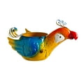 thumbnail image 2 of Evergreen Set of 2 Quirky Metal Animal Planters - Parrot, 6.9'' x 12.4'' x 5.5'' inches., 2 of 3