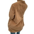 thumbnail image 7 of TWZH Women Solid Color Long Sleeve Fleece Cardigan Top with Pockets, 7 of 7