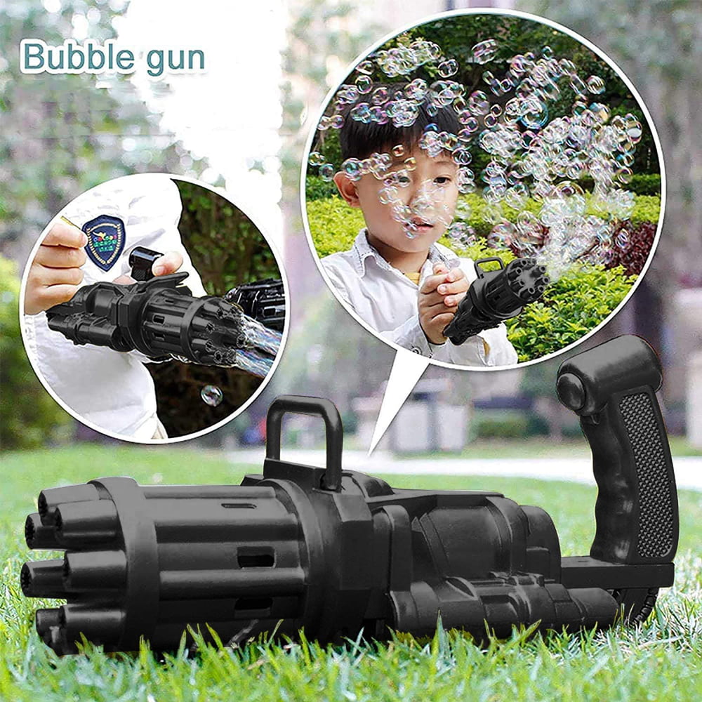 Gatling Machine Bubbler Bubble Maker Automatic Bubble Blowing Children's Gun Toy 