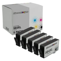 DI Ink Cartridge Replacement for HP 564XL CN684WN High Yield Black, 5-Pack Compatible with HP Deskjet: 3070a 3520 eAIO 3521 3522 eAIO 3524 eAIO 3526 OfficeJet: 4620 4622 4622