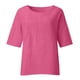thumbnail image 4 of mfyjkho Tops Para Mujer, Blusa Holgada De Verano Para Mujer, Con Mangas 3/4, Plisada Y Cuello Redondo, De Imitación De Lino Tops De Gimnasio Para Mujer Xxxxxl, 4 of 5