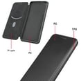 thumbnail image 5 of ZHaobin Magnetic Close Carbon Fibre Flip Cover Leather Case for IPhone 16 Pro Max Plus Wallet Card Slot Phone Stand (Blue,i-Phone 15,Case & Strap), 5 of 7