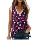 thumbnail image 1 of Blusa de encaje sin mangas con cuello en V para mujer de moda Camiseta con estampado floral Tops sueltos Pompotops  hkajfhjk463804, 1 of 5