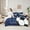 Blue A, variant on Feelyou Initial E Twin Bedding Sets 7-Piece, Football Soccer Cartoon Bedding Comforter Set