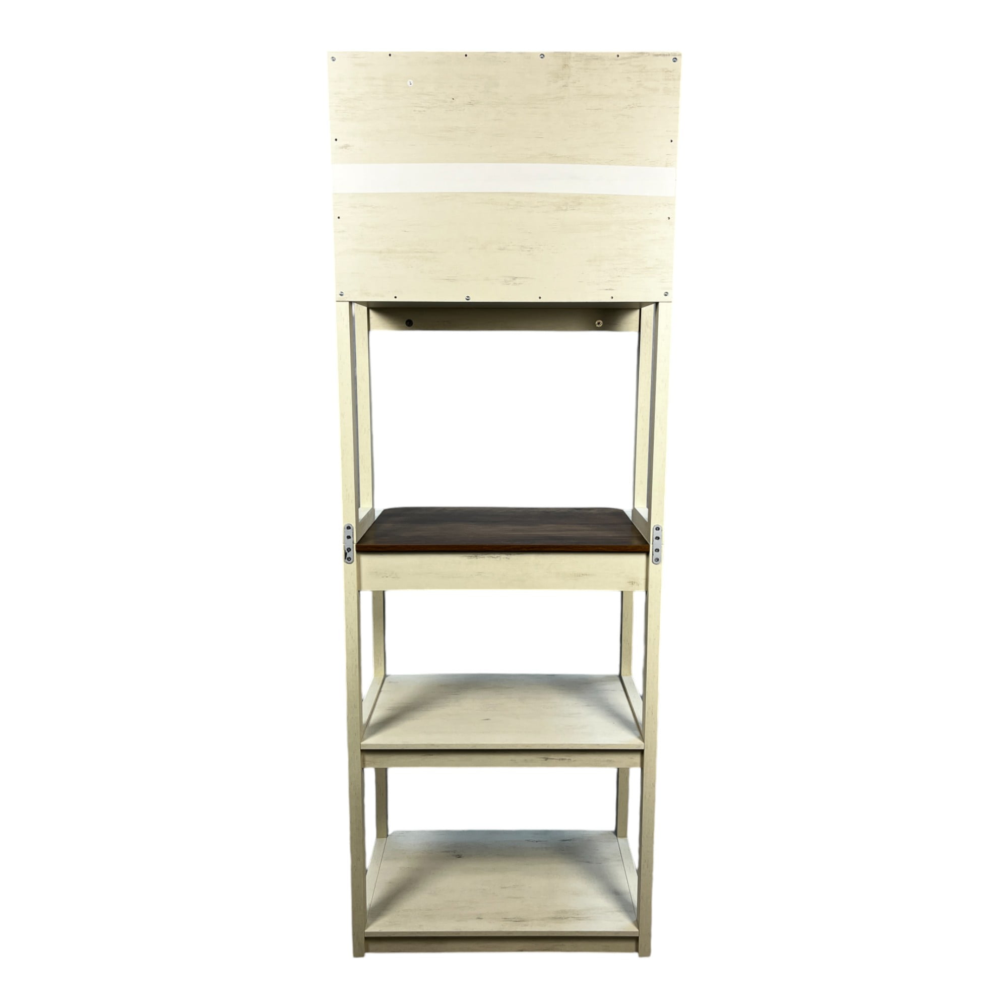 5-Tier Bakers Rack, Kitchen Storage Shelf and Microwave Stand with Coffee Bar, Particle Board Organizer for Pantry, 23.62 Inch, Brown and White