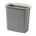 thumbnail image 2 of AuroraX Kitchen Trash Can Wall Mounted Gray 2.6 Gallon Garbage Can Contemporary Stylish Plastic Trash Bin for Compact Spaces, 2 of 6