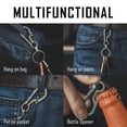 thumbnail image 5 of Key Unity Keychain Clip with Bottle Opener, KM01 Titanium Carabiner Key Ring Holder for Car Keys, Key Finder (Sandblasted), 5 of 7