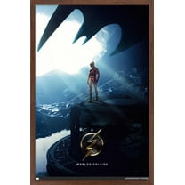 DC Comics Movie The Flash - Batcave One Sheet Wall Poster, 14.725" x 22.375" Framed