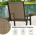 thumbnail image 4 of Nuu Garden Set of 4 Patio Dining Chairs, Outdoor Stackable Chairs for All Weather, Breathable Textilene Outdoor Armchair Set, Brown, 4 of 10