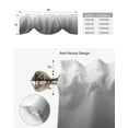 thumbnail image 6 of Fsddascl Grey Ombre Tie Up Valance Curtains for Windows, Kitchen Curtains Window Treatments, Modern White Abstract Art Aesthetics Short Window Shades Valances for Bedroom Bathroom Cafe 54"x18", 6 of 7