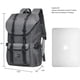 thumbnail image 2 of Mochila de viaje escolar KAUKKO flexible con portátil para 15 22L Nylon Negro gris, 2 of 5