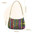 thumbnail image 3 of Ryvnso Geometric Rainbow Stripes Womens Chain Shoulder Bag Tote Handbags Clutch Hobo Purse with Zipper for Travel, 3 of 7