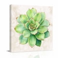 thumbnail image 2 of Canvas Wall Art Green Succulent Canvas Art Print Green Leaves Plants Abstract Art Pictures Wall Decor for Living Room Bedroom Artwork Decorations Stretched Framed Ready to Hang 8"x8", 2 of 9