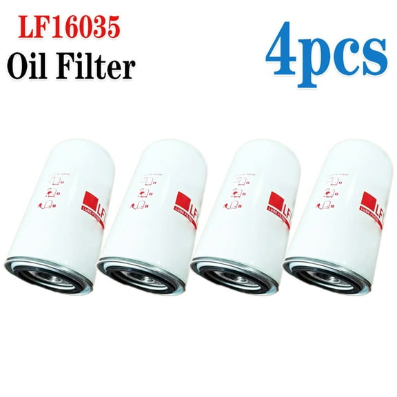 Set of 4, LF16035 Lube Filter for 1989-2013 5.9L & 6.7L, LF-16035 Oil Filter