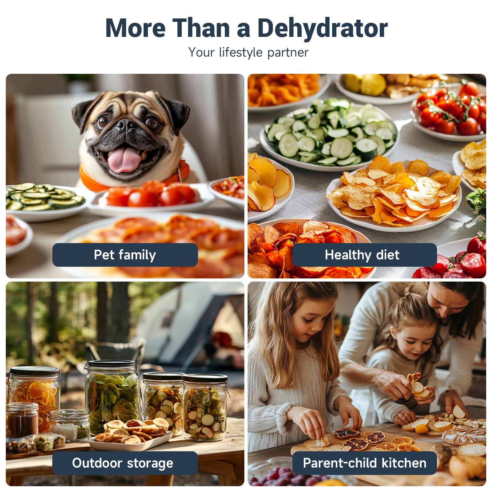 Commercial Food-Dehydrator Machine 20 Trays, Wi-Fi Industrial-Dehydrator Biltong Maker Large Capacity, 84ºF-194ºF Commercial Food-Dryer Machine, 1800W Meat Dryer for Jerky, Meat, Fruit, Herbs