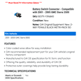 thumbnail image 2 of Battery Switch Connector - Compatible with 2001 - 2005 GMC Sierra 3500 2002 2003 2004, 2 of 2