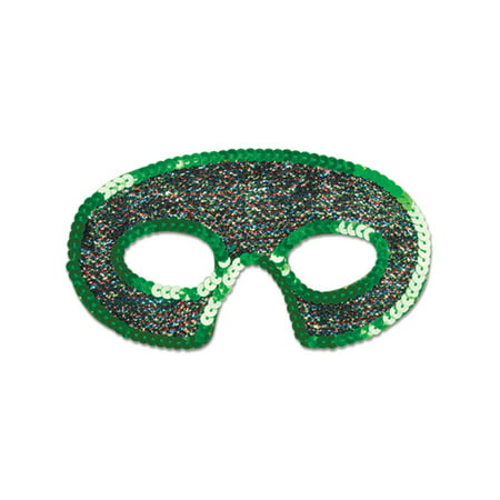 Green Phantom of the Opera Sequin Trimmed Eye Mask Costume Accessory