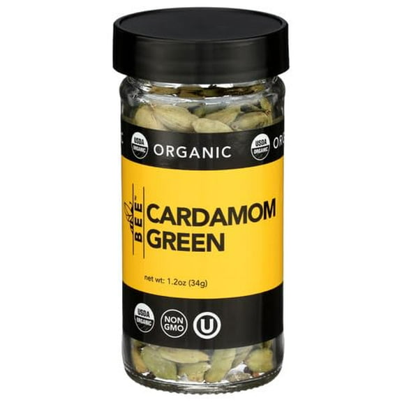 (Pack of 6) BeeSpices Organic Green Cardamom 1.2 Oz