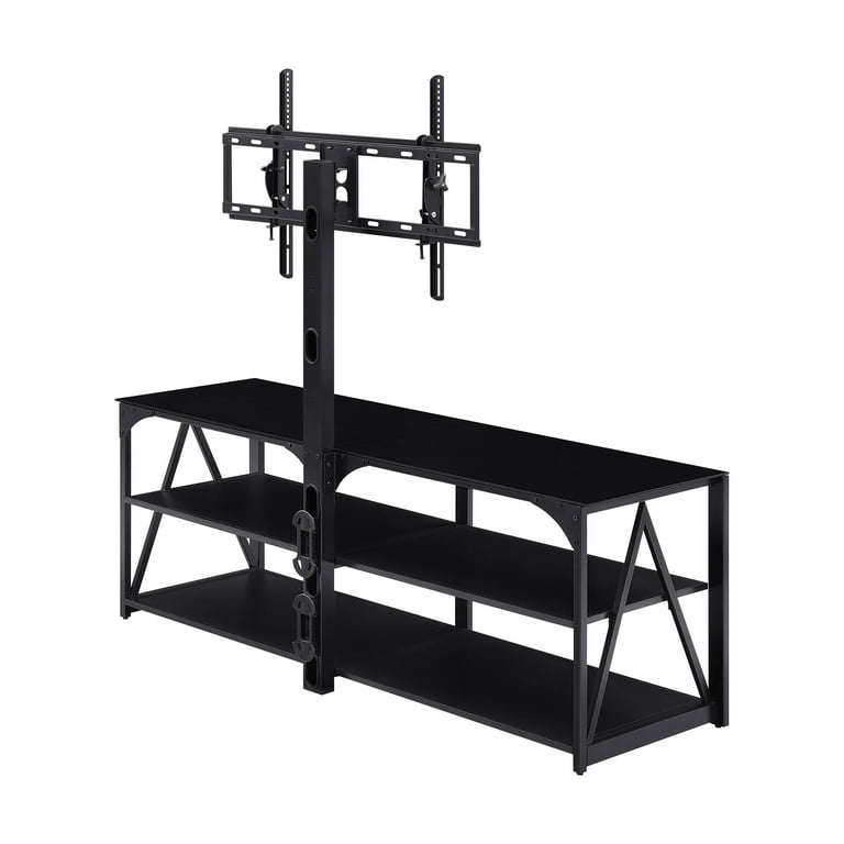 Whalen Spectrum 3-in-1 TV Stand for TVs up to 82”, Black Finish