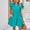 Green Vacation Dresses for Women, variant on Dyegold Sundresses for Women Casual Beach - Womens Summer Dresses V Neck Drawstring Ruffle Short Sleeve Solid Color Hawaiian Beach Cute Short Mini Sun Dress