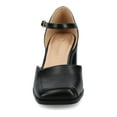 thumbnail image 6 of Journee Womens Evangeline Square Toe Stacked Heel Pumps, Widths Available, 6 of 9