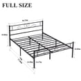 thumbnail image 3 of VECELO Full Size Bed Frame with Headboard, Metal Platform Bed Frame/Mattress Foundation, No Box Spring Needed, Easy Assembly, Black, 3 of 8