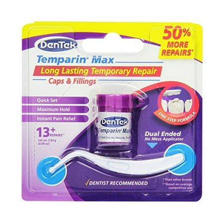 DenTek Temparin Max Long Lasting Temporary Repair Caps & Fillings, 1 ea, 6