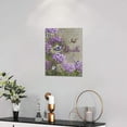 thumbnail image 3 of Farmhouse Bathroom Purple Floral Wall Art Country Rustic Hydrangea Flower Pictures Wall Decor Just Breathe Butterfly Canvas Prints Painting Framed Artwork for Living Room Bedroom 12"x16", 3 of 6