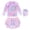 Purple, variant on Lkhaha Girls Swimsuit Long Sleeve Rash Guard Swim Shorts and Cap 3 Piece Sun Protection Bathing Suit Light Purple 5-6 Years
