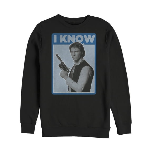 Men's Star Wars Han Solo Quote I Know Sweatshirt Black Medium