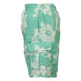 thumbnail image 2 of Surf Ave. Men's Surfer Swim Trunks No Grommets - Green Hibiscus- 3XLarge, 2 of 3
