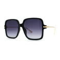 thumbnail image 3 of Womens Luxury Thin Metal Arm Mod Rectangle Butterfly Sunglasses Black Smoke, 3 of 5